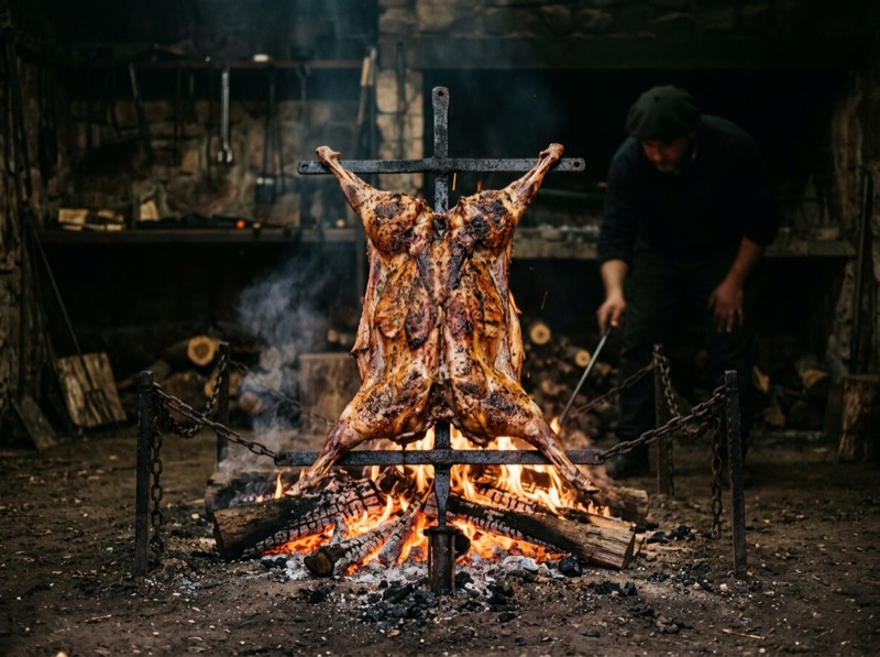Parrilla: Asador a la cruz